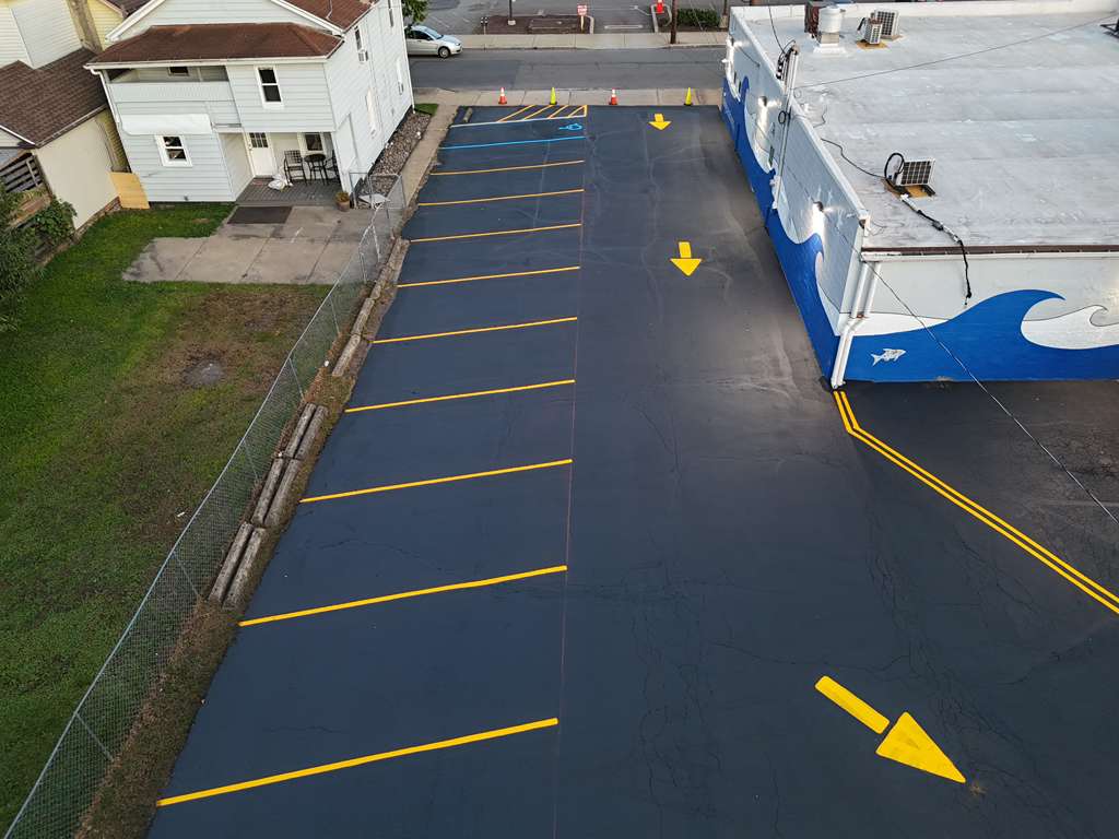 Municipal road line striping project