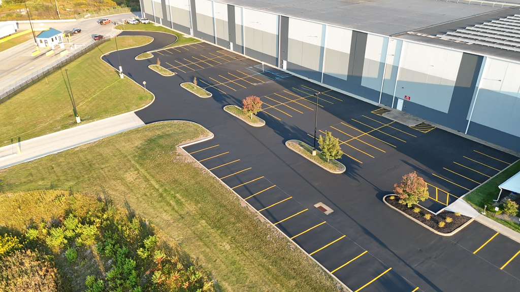 Shopping center line striping and symbols