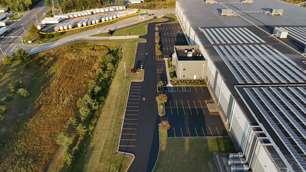 Apartment complex parking lot striping